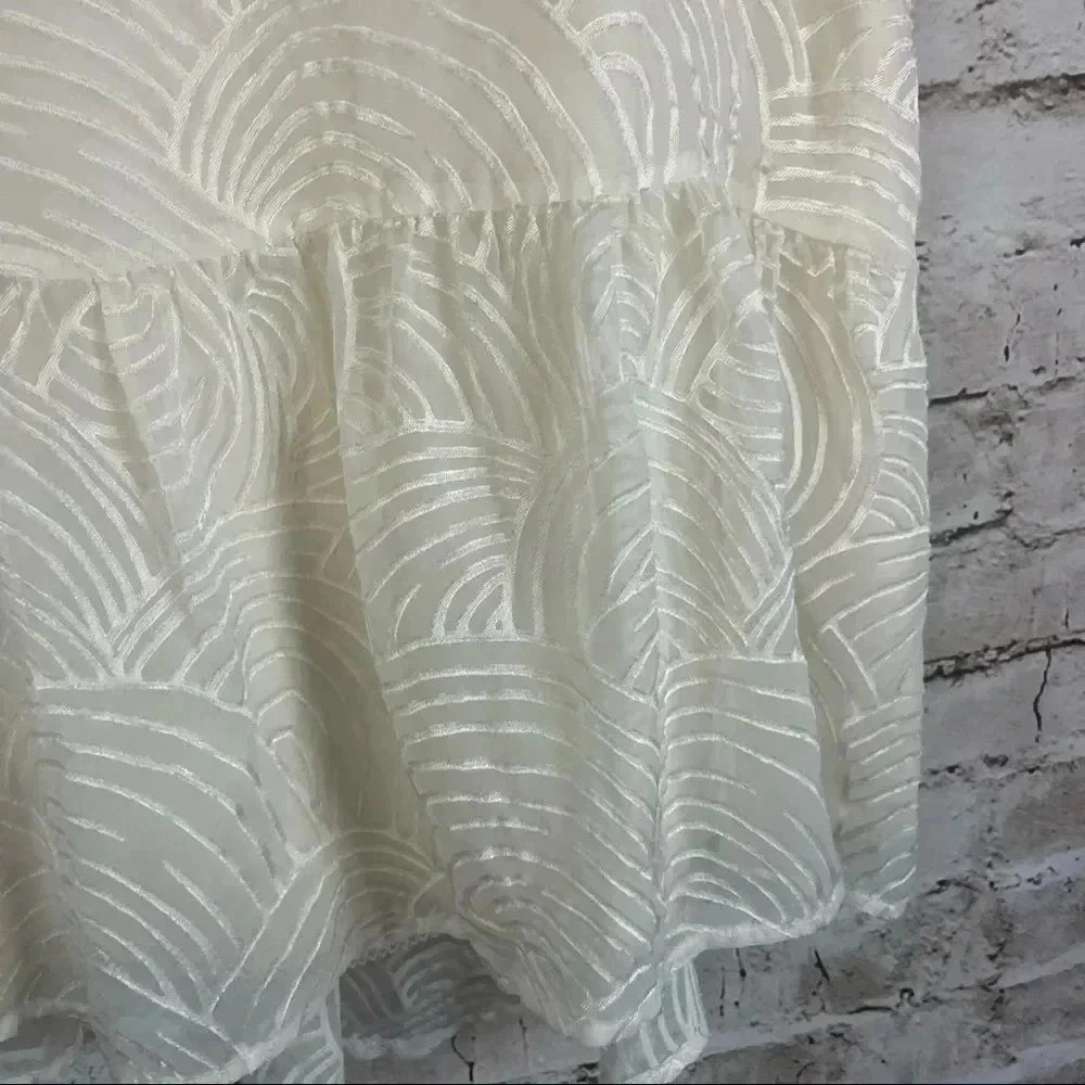 Anthropologie HD in Paris Burnout LALEH Tank Top Ivory Cami Spaghetti Strap XS - Picture 5 of 10